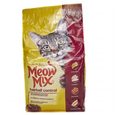 Meow mix hairball sales control