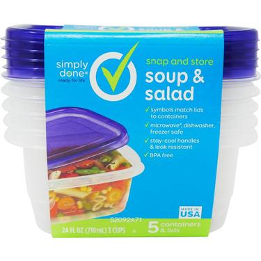 Simply Done Snap And Store Soup & Salad Containers & Lids